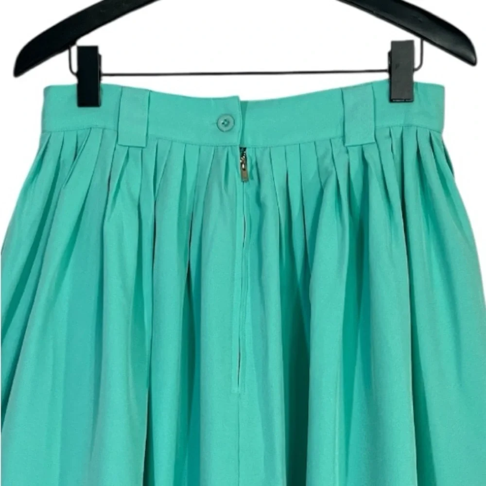 NWT Tailor & Twirl For Retro Fashion A-Line Midi Skirt in Seafoam Blue Size MED
